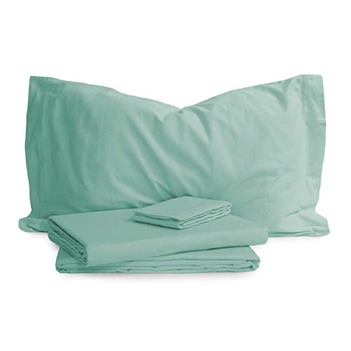 Caleffi Einfarbiges Flanell-Bettwäsche-Set, Anice, Einzelbett von Caleffi