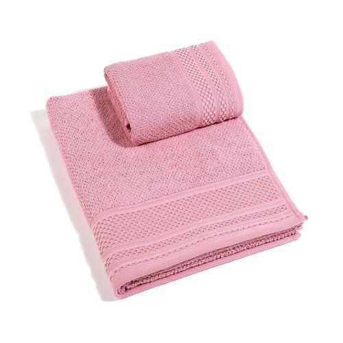 Caleffi Gästehandtuch aus Baumwolle GIM Rosa - 76369 von Caleffi