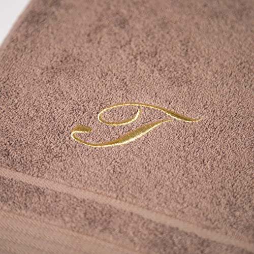 Caleffi Handtuch mit Gästehandtuch aus Baumwolle Bestickt Kaffee - 71316 von Caleffi