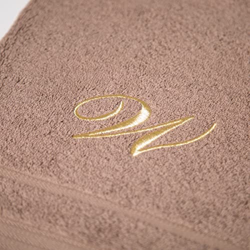 Caleffi Handtuch mit Gästehandtuch aus Baumwolle Bestickt Kaffee - 71319 von Caleffi