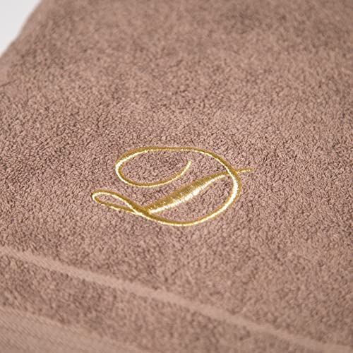 Caleffi Handtuch mit Gästehandtuch aus Baumwolle Bestickt Kaffee - 71325 von Caleffi