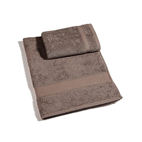 Caleffi - 2-teiliges Handtuchset 100% Baumwolle Frottee – 1 Handtuch 50x100 cm + 1 Gästetuch 40x60 cm, Weich & Saugfähig von Caleffi