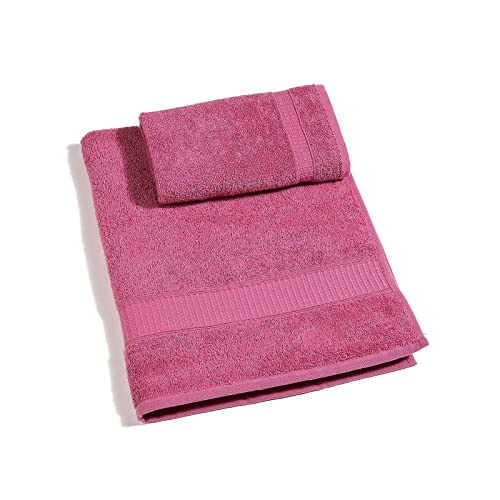 Caleffi Ozean Handtuch mit Gäste, Baumwolle, Fuchsia, Standard, 55681 von Caleffi