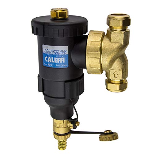 Caleffi Dirtmag Schlammabscheider 22 mm mit Magnet aus Technopolymer mit Klemmverschraubungen 545302 von Caleffi