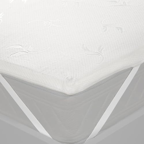 Caleffi Matratzentopper Memory Foam 4 cm – Atmungsaktiver und Bequemer Topper mit Elastischen Bändern Waschbarer Bezug mit Reißverschluss für Erholsamen Schlaf - Topper 90x200cm - Topper 120x200 Caleffi Matratzentopper Memory Foam 4 cm – Atmungsaktiver und Bequemer Topper mit Elastischen Bändern Waschbarer Bezug mit Reißverschluss für Erholsamen Schlaf - Topper 90x200cm - Topper 120x200 von Caleffi