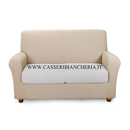 Caleffi Melange Elastischer Sofabezug, Baumwolle, Naturale, 1 Posti von Caleffi