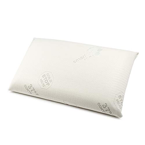 Caleffi Kopfkissen aus Baumwolle 50x80 cm – Bequemes und Stützendes Schlafkissen für Erholsamen Schlaf - Nackenkissen Kopfkissen - Nackenstützkissen - Kissen im italienischen Design von Caleffi