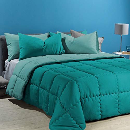 Caleffi - Bettdecke 200x200 cm aus 100% Mikrofaser – Steppdecke, Duvet, Sommerdecke, Decke 200x200, Blanket, Bettdecken, Bettdecke 155x220, Weich & Langlebig für Erholsamen Schlaf, Doppelbettdecke von Caleffi