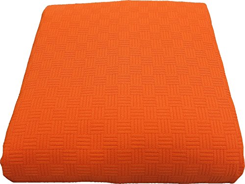 Caleffi Rodeo Tagesdecke für Doppelbett, Orange, 260 x 260 cm. von Caleffi