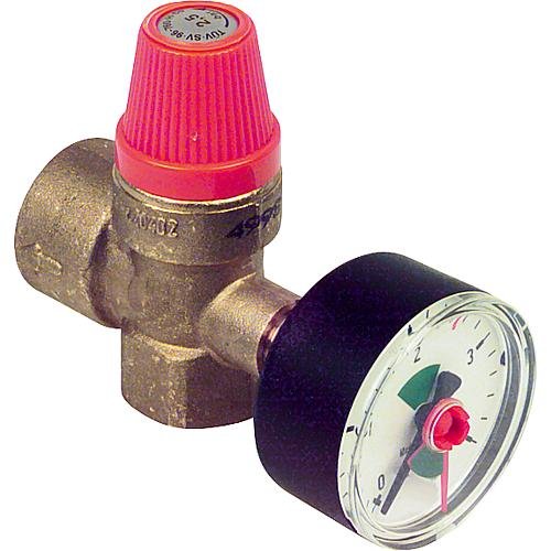 Caleffi Sicherheitsventil Überdruckventil Heizung mit Manometer 2,5 bar von WATTS INDUSTRIES