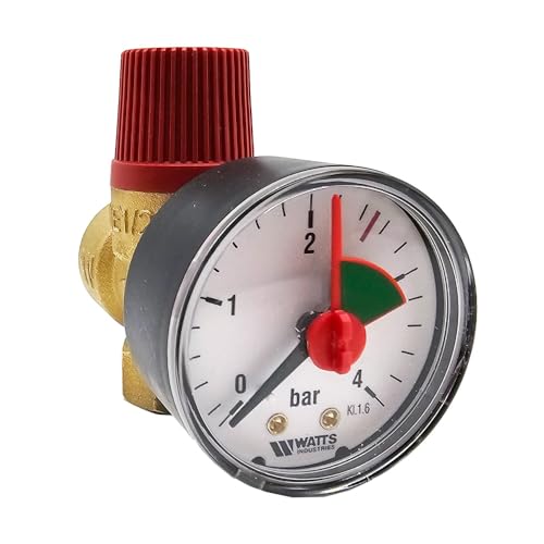 Caleffi Sicherheitsventil Überdruckventil Heizung mit Manometer 2,5 bar von Caleffi