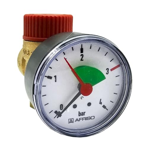 Caleffi Sicherheitsventil Überdruckventil Heizung mit Manometer 3,0 bar von Caleffi