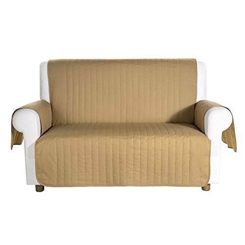 Caleffi Sofabezug für 2-Sitzer, zweifarbig, Caramel aus Baumwolle – 78217 von Caleffi