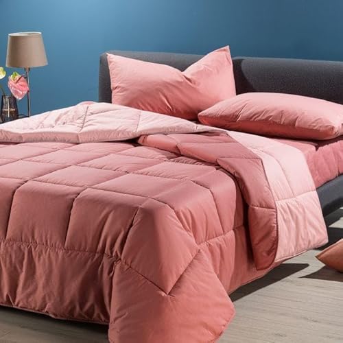 Caleffi - Steppdecke Bicolor, einfarbig, für Doppelbett, Pink von Caleffi