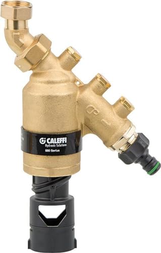 Caleffi Systemtrenner 3/4 Zoll Überwurf x 3/4 Zoll AG DN 20 Typ BA mit Monoblockkartusche, Schlauchanschluss und Schmutzsieb 580150 von Caleffi