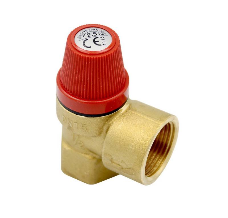 Caleffi Thermostatventil Membran Sicherheitsventil 1/2" x 3/4" 2.5 bar Überdruckventil Heizung von Caleffi