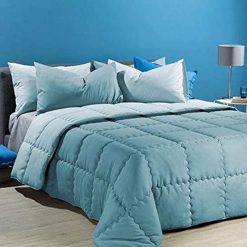Caleffi - Bettdecke 200x200 cm aus 100% Mikrofaser – Steppdecke, Duvet, Sommerdecke, Decke 200x200, Blanket, Bettdecken, Bettdecke 155x220, Weich & Langlebig für Erholsamen Schlaf, Doppelbettdecke von Caleffi