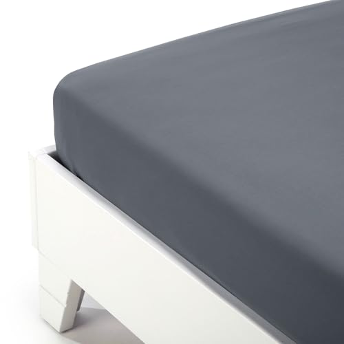 Caleffi 58978 Jersey Unterlaken für Einzelbett, Grau von Caleffi