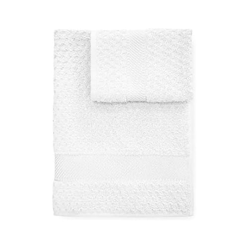 Caleffi Set Handtücher Bad Schwamm Sirene Handtuch + Gästetuch Caleffi - Weiß von Caleffi