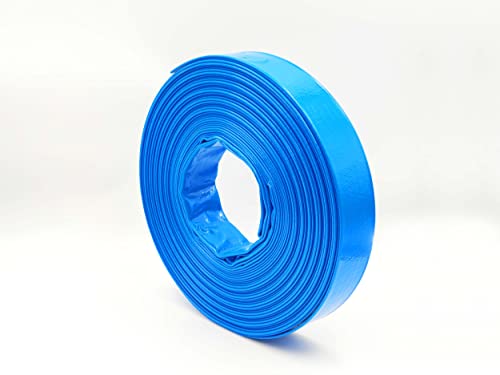 Flachschlauch Ø 25 mm | 1 Zoll 30 Meter | 8 bar Betriebsdruck | 24 bar Berstdruck | Betonschlauch | PVC Flachschlauch blau von Caleido-Concept Ideen für Dein Leben