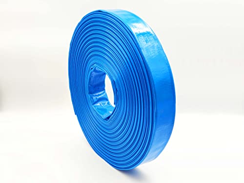 Flachschlauch Ø 76 mm | 3 Zoll - 50 Meter | 5 bar Betriebsdruck | Betonschlauch | PVC blau von Caleido-Concept Ideen für Dein Leben