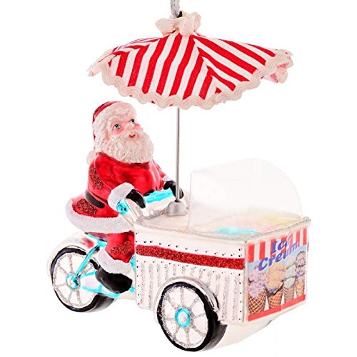 Santa mit Eiswagen Christbaumschmuck Weihnachtsdeko Tannenbaumschmuck X-Mas Hänger von Caleido-Concept Ideen für Dein Leben