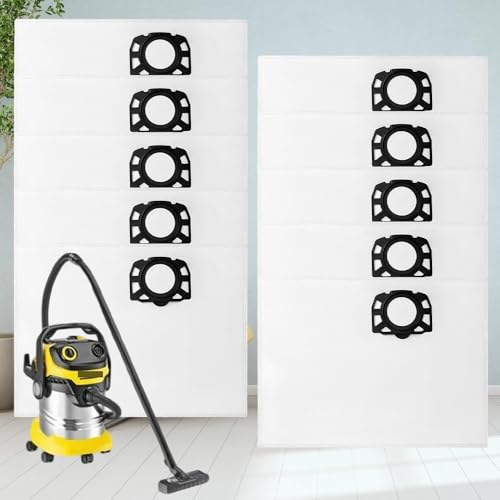 10 Stück Staubsaugerbeutel KFI 357 für Kärcher WD2 Plus,WD3,KWD1,KWD2, KWD3,SE 4001,SE 4002,WD3.200 - WD3.800 M, Für Kärcher2.863-314.0, Für Ersatz Kärchers Staubsaugerbeutel von Calenxy
