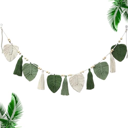 150 cm Makramee Wandbehang Boho Deko Makramee Wanddeko, Gewebtes Blätter Wandteppich Chic Tapisserie Fransengirlande für Apartment Balkon Wohnzimmer Schlafzimmer Kinderzimmer Dekoration 150 cm Makramee Wandbehang Boho Deko Makramee Wanddeko, Gewebtes Blätter Wandteppich Chic Tapisserie Fransengirlande für Apartment Balkon Wohnzimmer Schlafzimmer Kinderzimmer Dekoration von Calenxy