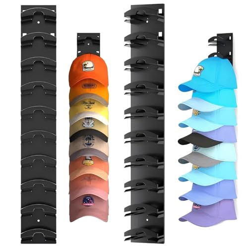2 Stück Cap Halterung Wand Selbstklebender Cap Halter, Baseball Cap Aufbewahrung, Kappenhalter für Bis Zu 20 Hüte,Mehrschichtig für Zimmer Tür Kleiderschrank Wände Zwei Befestigungsoptionen 2 Stück Cap Halterung Wand Selbstklebender Cap Halter, Baseball Cap Aufbewahrung, Kappenhalter für Bis Zu 20 Hüte,Mehrschichtig für Zimmer Tür Kleiderschrank Wände Zwei Befestigungsoptionen von Calenxy