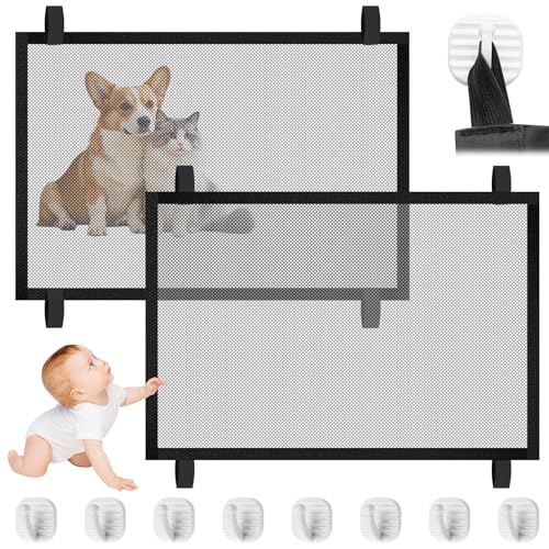 2 Stück Türschutzgitter Ohne Bohren, 110x72CM Treppenschutzgitter Ausziehbar, Türgitter Hunde, Schutzgitter Treppe Mit 8 Klebehaken Haustiere Kinderschutzgitter für Innen- Außenbereich Außenbereich 2 Stück Türschutzgitter Ohne Bohren, 110x72CM Treppenschutzgitter Ausziehbar, Türgitter Hunde, Schutzgitter Treppe Mit 8 Klebehaken Haustiere Kinderschutzgitter für Innen- Außenbereich Außenbereich von Calenxy