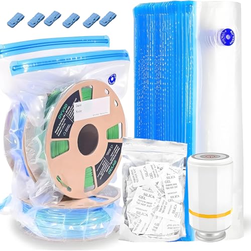30 Stück Filament Vakuum Aufbewahrungsbeutel Kit, 3D-Druck Filament Vakuum Versiegelte Beutel mit Elektrischer USB-Pumpe und Dichtung Clips,Feuchtigkeits 13.4x11.8 Zoll 30 Stück Filament Vakuum Aufbewahrungsbeutel Kit, 3D-Druck Filament Vakuum Versiegelte Beutel mit Elektrischer USB-Pumpe und Dichtung Clips,Feuchtigkeits 13.4x11.8 Zoll von Calenxy