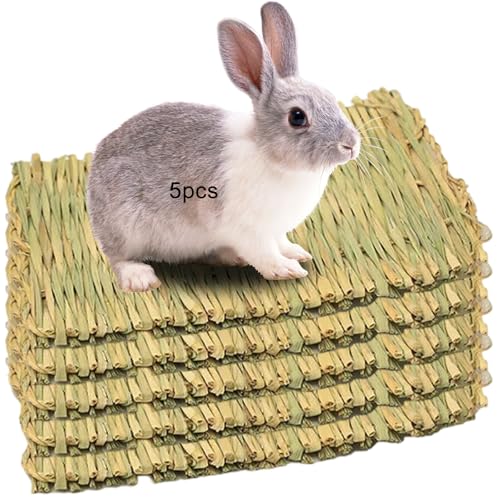 5 Stück Kaninchen Grasmatte, Grasmatte Gewebte 28x20 cm Bettmatte Kleintier Grasmatten für Hamster, Tier-Kauspielzeug Häschengras Matte Natürliche Sicher und Essbares für Kaninchen Meerschweinchen 5 Stück Kaninchen Grasmatte, Grasmatte Gewebte 28x20 cm Bettmatte Kleintier Grasmatten für Hamster, Tier-Kauspielzeug Häschengras Matte Natürliche Sicher und Essbares für Kaninchen Meerschweinchen von Calenxy