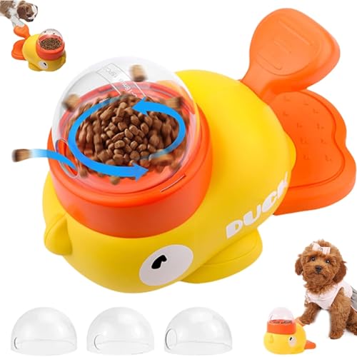 Entenform Hund Slow Feeder Spielzeug für Haustier Futterspender Katzen Hund Interaktion Leckerlis Futterspender, Entenform Intelligenzspielzeug Interaktives Hundespielzeug Dog Treats Haustier von Calenxy
