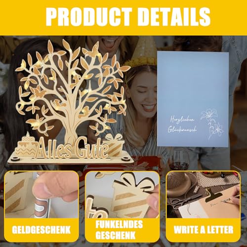 LED Geldgeschenk Hochzeit, Personalisierte Hochzeitsgeschenke für Brautpaar Geldbaum Geldgeschenke für Brautpaar Geburtstag aus Holz Lebensbaum Deko Geldgeschenk Hochzei Lebensbaum LED Geldgeschenk Hochzeit, Personalisierte Hochzeitsgeschenke für Brautpaar Geldbaum Geldgeschenke für Brautpaar Geburtstag aus Holz Lebensbaum Deko Geldgeschenk Hochzei Lebensbaum von Calenxy