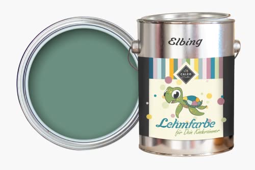 Caleo Color Lehmfarbe ELBLING Dunkelgrün, 2,25 Liter - ökologische Wandfarbe für Kinderzimmer, Wohnzimmer und Co. - hoch deckend, tropffrei, geruchsneutral von Caleo Color