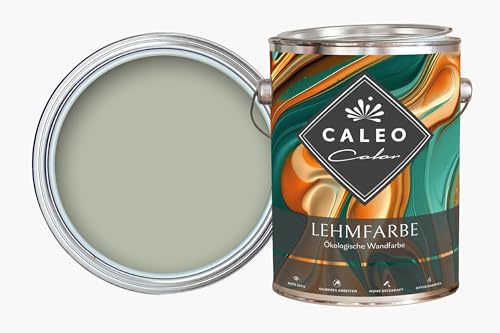 Caleo Color Lehmfarbe JADE 2,25 Liter - ökologische Wandfarbe für Wohnzimmer und Co. - hoch deckend, tropffrei, geruchsneutral von Caleo Color