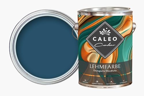 Caleo Color Lehmfarbe TIEFSEE 2,5 Liter - ökologische Wandfarbe für Wohnzimmer und Co. - hoch deckend, tropffrei, geruchsneutral von Caleo Color