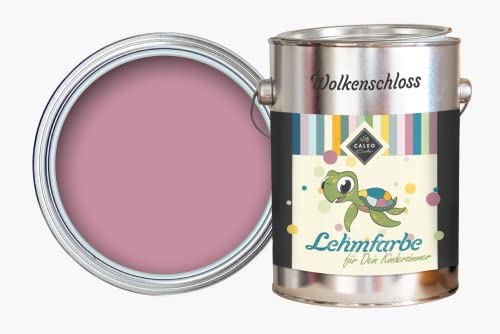 Caleo Color Lehmfarbe WOLKENSCHLOSS Rosa, 2,25 Liter - ökologische Wandfarbe für Kinderzimmer, Wohnzimmer und Co. - hoch deckend, tropffrei, geruchsneutral von Caleo Color