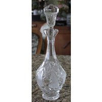 Atemberaubende Vintage Schwere Geschliffene Kristall Schnaps Karaffe Weinkaraffe Sehr Elegant von Calessabay