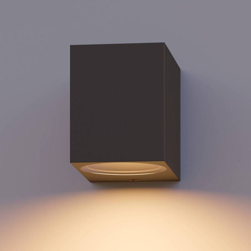 Calex Außenwandleuchte GU10, Downlight, Höhe 8 cm, anthrazit von Calex