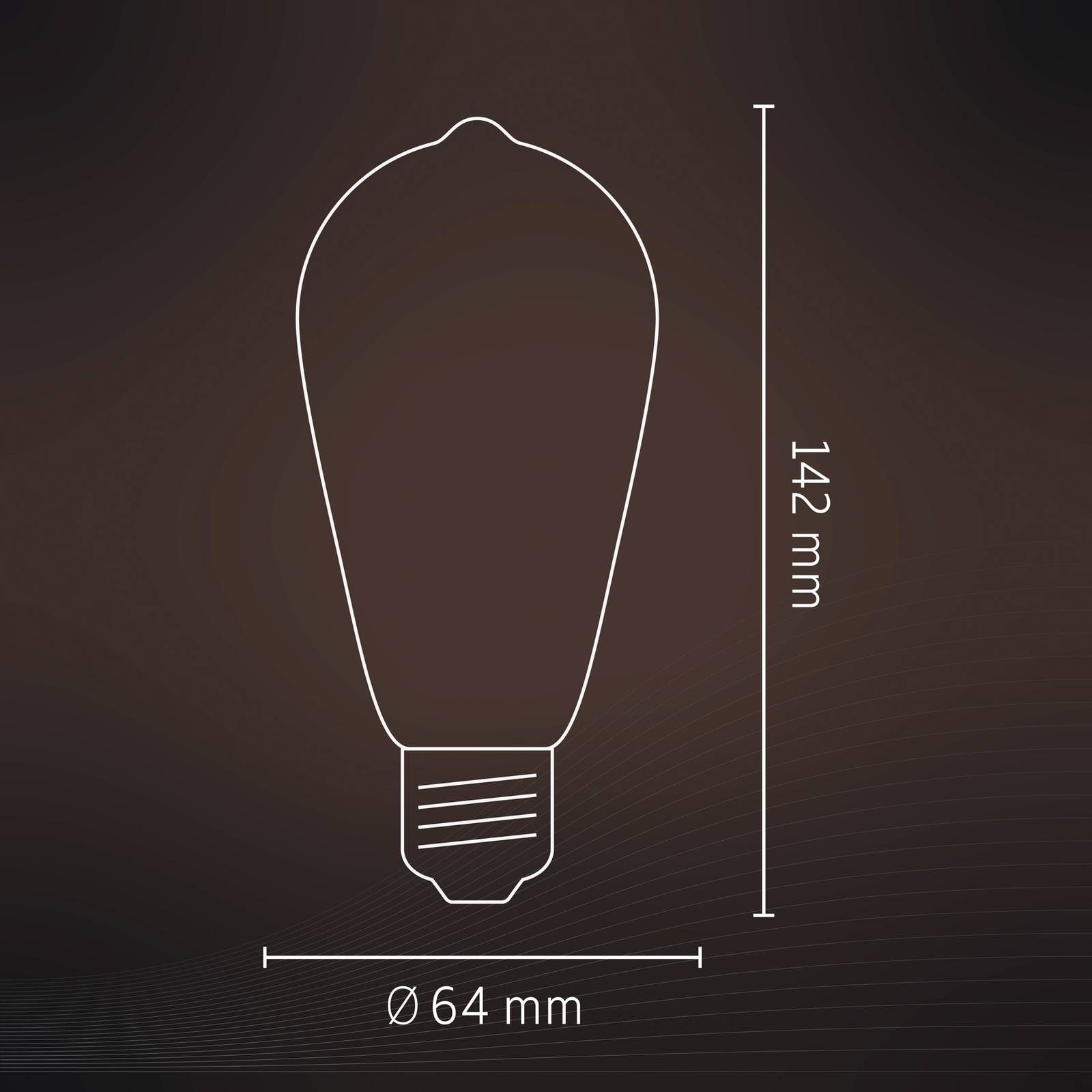 Calex E27 ST64 3,5W LED-Filament gold 821 dimmbar von Calex