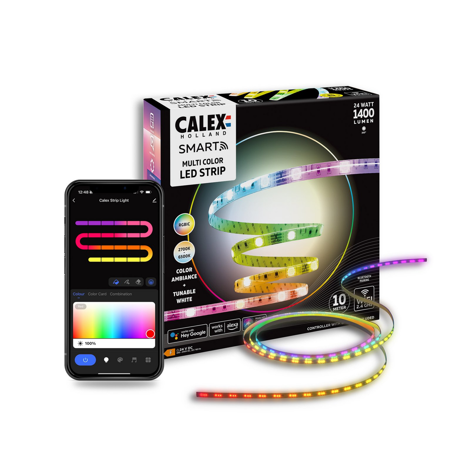 Calex Led Strip Lichtband Led Leiste Wlan Rgb Cct 10m Weiß Kunststoff B-Ware Calex Led Strip Lichtband Led Leiste Wlan Rgb Cct 10m Weiß Kunststoff B-Ware von Calex