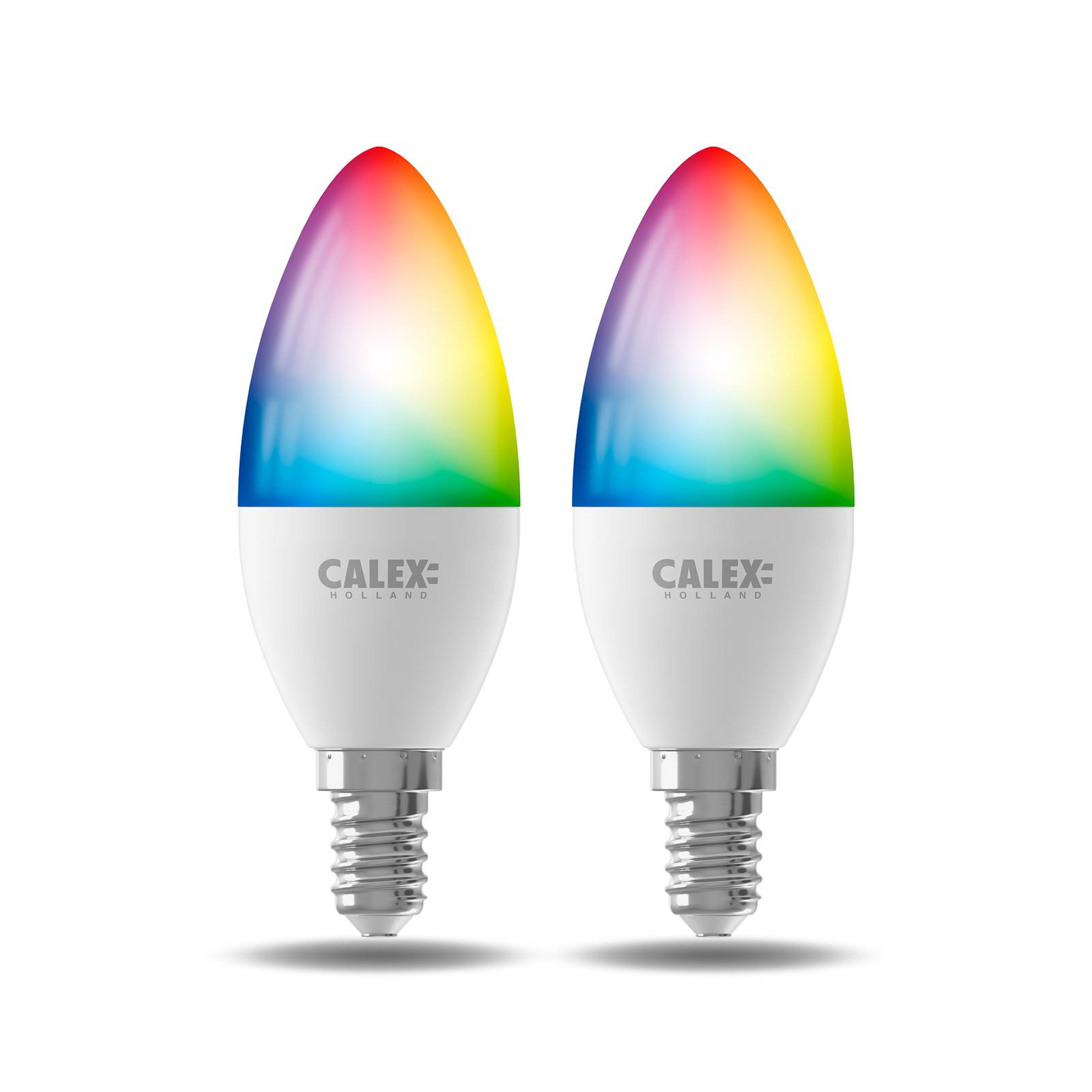 Calex Smart LED-Kerze E14 B35 4,9W CCT RGB 2er-Set von Calex