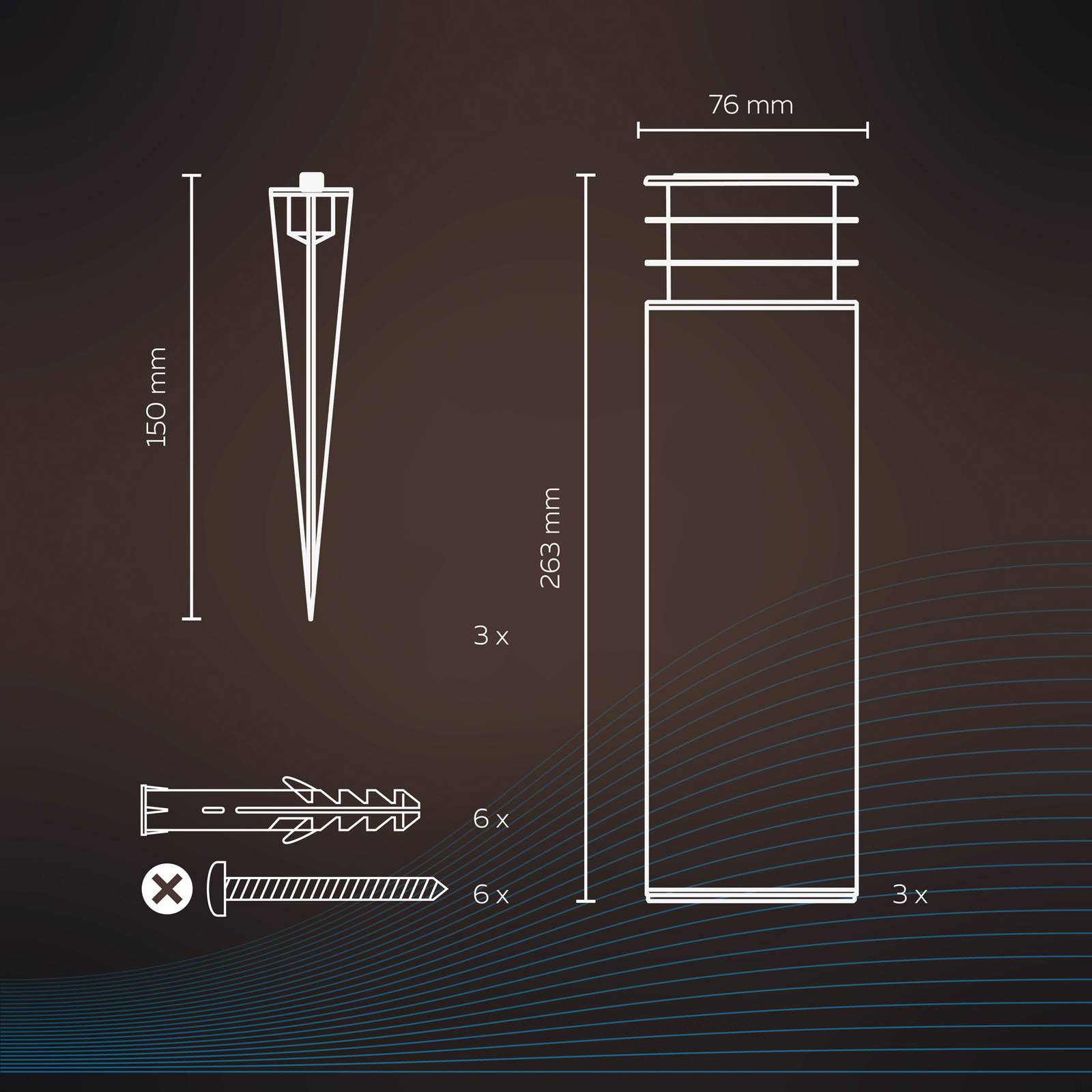 Calex Smart Outdoor Garden Post, RGBW, 3er-Set Calex Smart Outdoor Garden Post, RGBW, 3er-Set von Calex