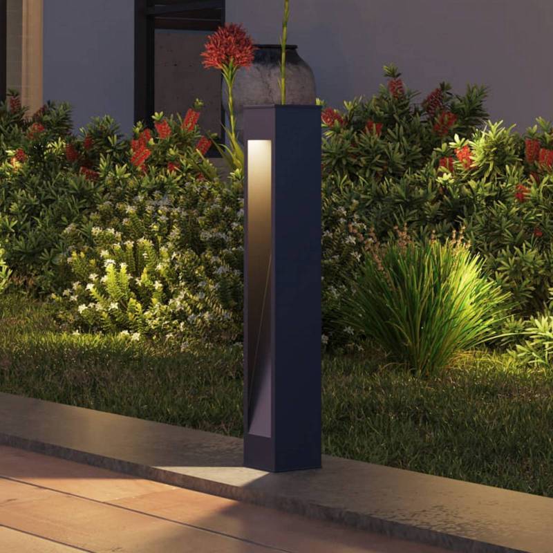 Calex Solar-LED-Wegeleuchte Ivrea, schwarz, Aluminium, IP67 von Calex