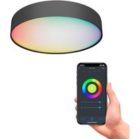 Gebraucht] Calex Led Deckenleuchte Lampe Licht Smartleuchte Rgbw Dimmbar Schwarz ø 30 Cm B-Ware von Calex