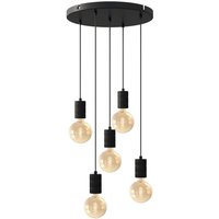 Gebraucht] Calex Retro Pendelleuchte Rund Schwarz Pendellampe Lampe Leuchte Pendellampe E27 B-Ware von Calex