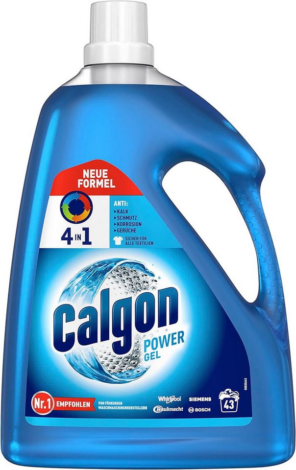 Calgon 4-in-1 Power Gel (1 x 2,15 L) Wasserenthärter (1-St. Wirksam gegen Kalk, Schmutz, Gerüche und Korrosion) von Calgon