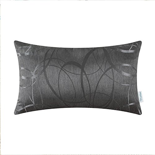 CaliTime Kissenbezüge, Kissenhülle Pack von 1 Kissenbezüge Nackenrolle Kissenbezüge Hüllen, Moderne Kreise Ringe Geometrisch, 30cm x 50cm, Grau CaliTime Kissenbezüge, Kissenhülle Pack von 1 Kissenbezüge Nackenrolle Kissenbezüge Hüllen, Moderne Kreise Ringe Geometrisch, 30cm x 50cm, Grau von CaliTime