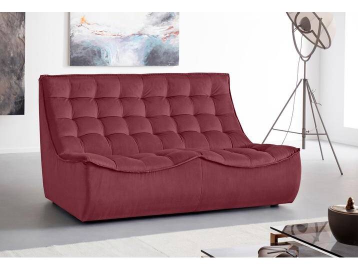 2-Sitzer CALIA ITALIA Banjo, italienisches Doppelsofa, als 2-Sitzer oder als Modulsofa , lila (amaranto), B:162cm H:88cm T:102cm, Luxus-Microfaser Selfie (100% Polyester), Sofas, Design und Komfort im Einklang von Calia-Italia